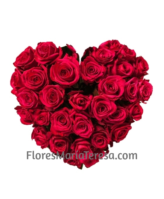 Corazón Funerario 36 Rosas