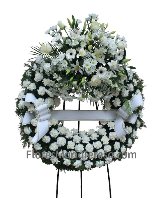 Corona Funeraria Blanca