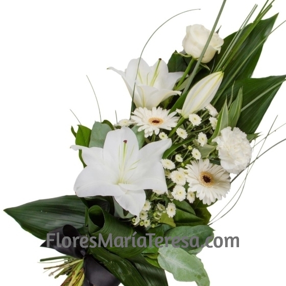 ramo funerario blanco para difuntos