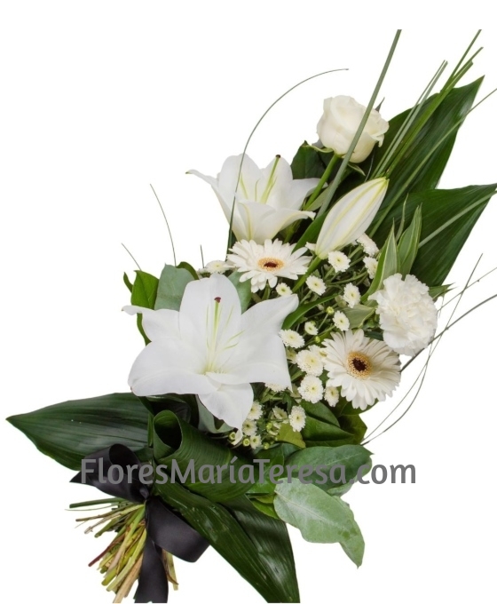 ramo funerario blanco para difuntos